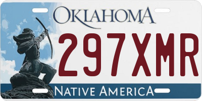 OK license plate 297XMR