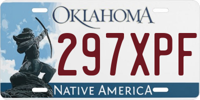 OK license plate 297XPF