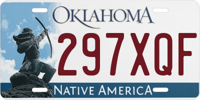 OK license plate 297XQF