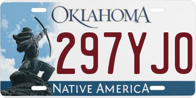 OK license plate 297YJO