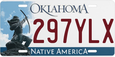 OK license plate 297YLX