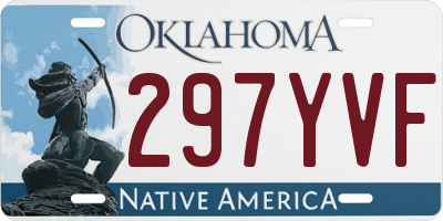 OK license plate 297YVF