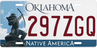 OK license plate 297ZGQ