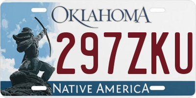 OK license plate 297ZKU