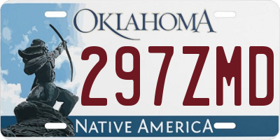 OK license plate 297ZMD