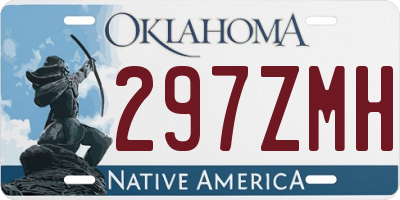 OK license plate 297ZMH