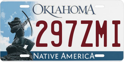 OK license plate 297ZMI