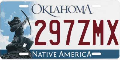 OK license plate 297ZMX