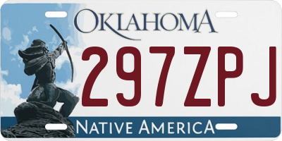 OK license plate 297ZPJ
