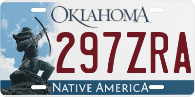 OK license plate 297ZRA
