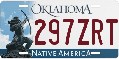 OK license plate 297ZRT