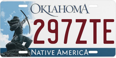 OK license plate 297ZTE