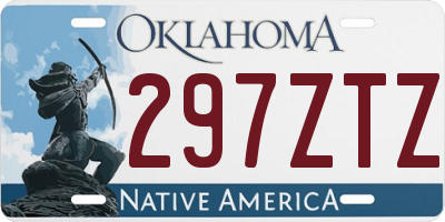 OK license plate 297ZTZ