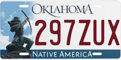 OK license plate 297ZUX