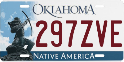OK license plate 297ZVE