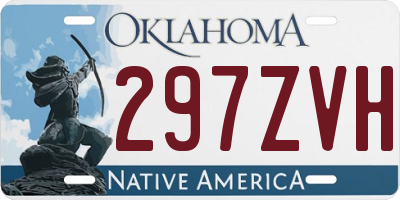 OK license plate 297ZVH