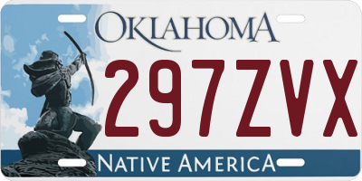 OK license plate 297ZVX