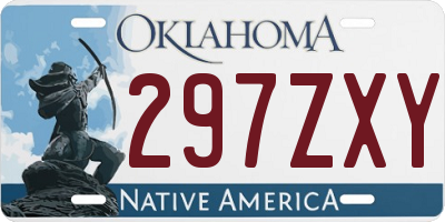 OK license plate 297ZXY