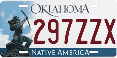 OK license plate 297ZZX