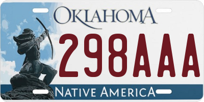 OK license plate 298AAA