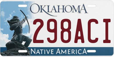 OK license plate 298ACI