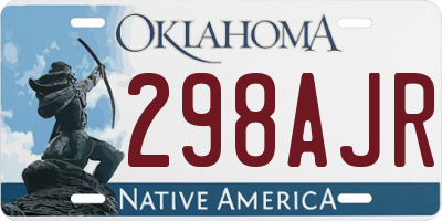 OK license plate 298AJR