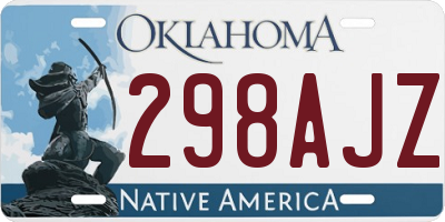 OK license plate 298AJZ