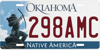 OK license plate 298AMC