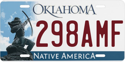 OK license plate 298AMF