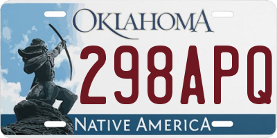 OK license plate 298APQ
