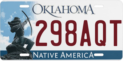 OK license plate 298AQT