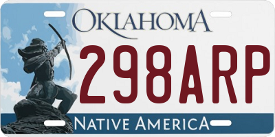 OK license plate 298ARP