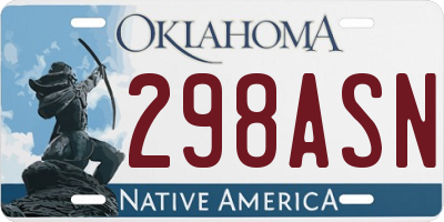 OK license plate 298ASN