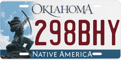 OK license plate 298BHY