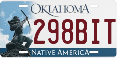 OK license plate 298BIT