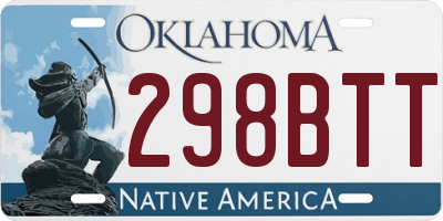 OK license plate 298BTT
