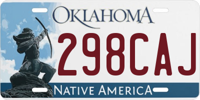 OK license plate 298CAJ