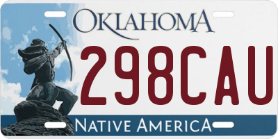 OK license plate 298CAU