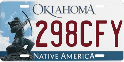 OK license plate 298CFY