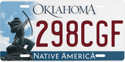 OK license plate 298CGF