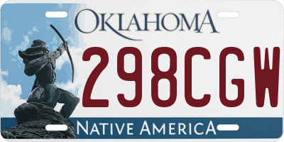 OK license plate 298CGW