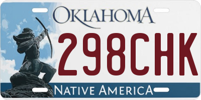 OK license plate 298CHK