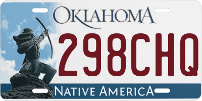 OK license plate 298CHQ