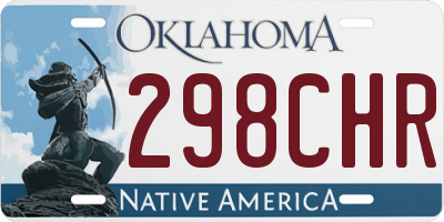 OK license plate 298CHR
