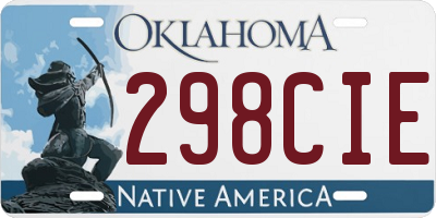 OK license plate 298CIE