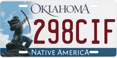 OK license plate 298CIF