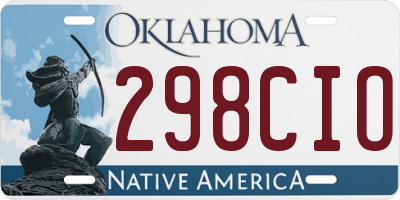OK license plate 298CIO