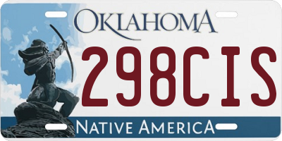 OK license plate 298CIS
