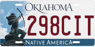 OK license plate 298CIT