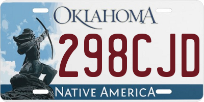 OK license plate 298CJD